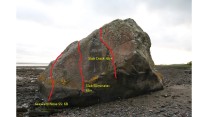 Some route info for the main slab on the boulder
