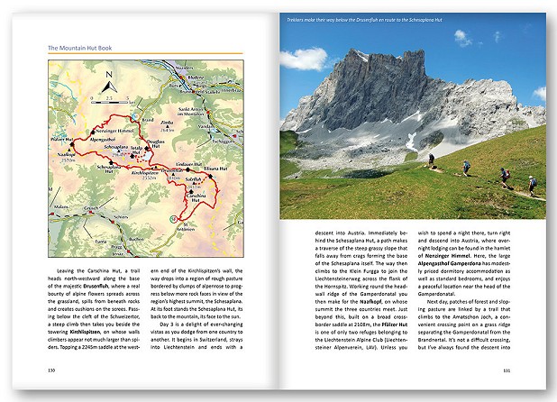 The Mountain Hut Book - Sample Page  © Cicerone