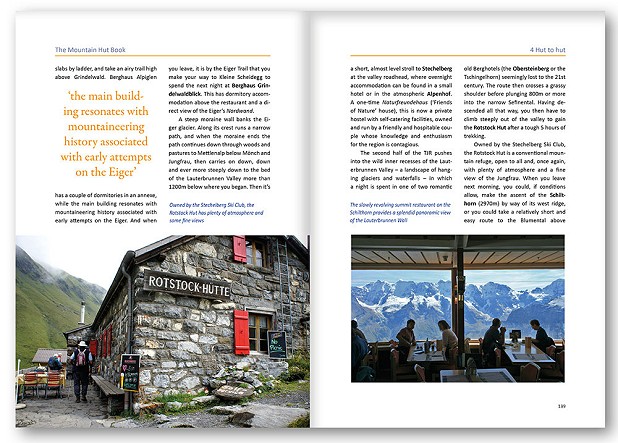 The Mountain Hut Book - Sample Page  © Cicerone