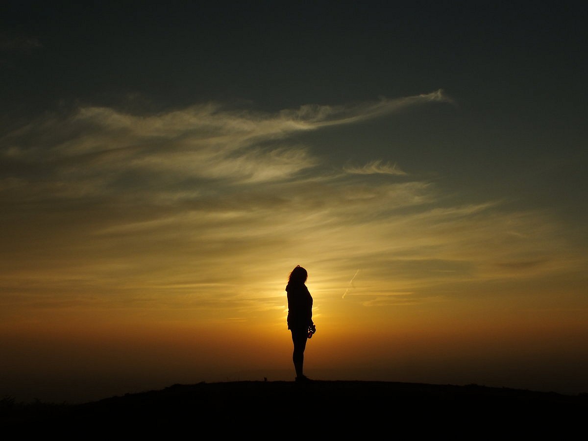 Watching the Sun set on top of the Wrekin, Shropshire.  © manikally