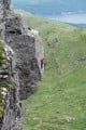 Serious exposure!  Andy Mitchell on Dalriada (E7 6b), the Cobbler