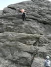 Great crux point on bulging wall