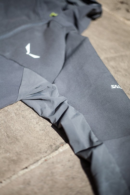 Differing density fabrics on the  SALEWA Agner Jacket