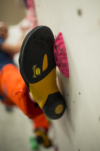 This will feel unstable and prevent the climber from standing up on point.  © Nick Brown - UKC