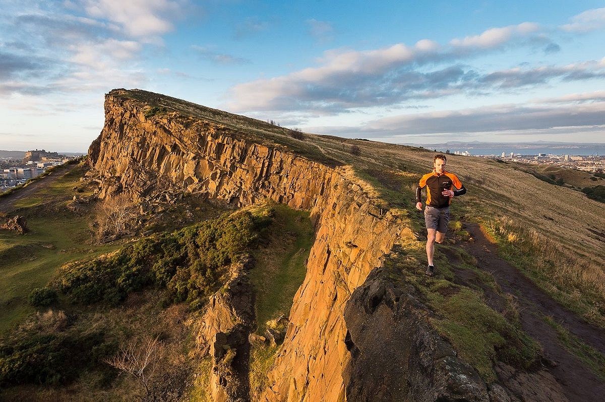 Dr Andrew Murray on Salisbury Crags  © Colin Henderson