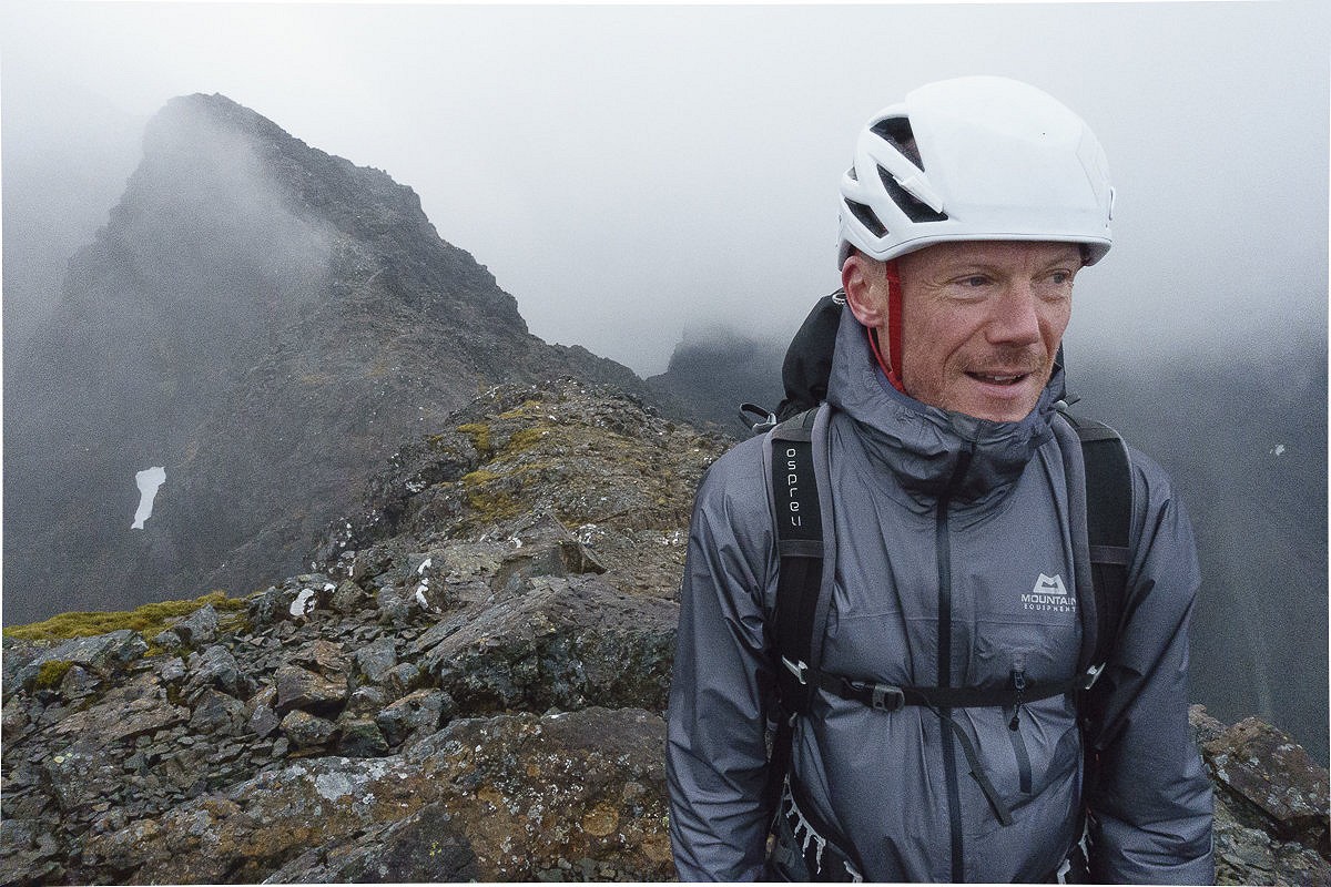 Fleeing a wet and windy Cuillin Ridge - at least I'm reasonably dry inside  © Dan Bailey