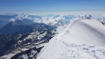 Weissmies summit snow arete