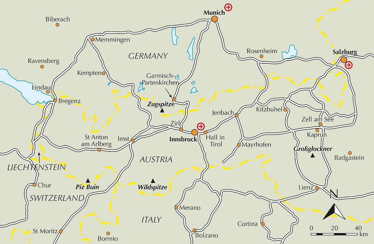 Austria Map   © Cicerone