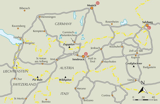 Austria Map   © Cicerone