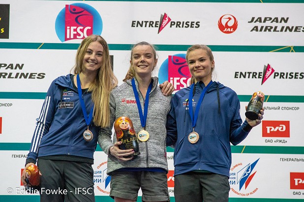 Hannah Slaney: World Youth Champion.  © Eddie Fowke/IFSC