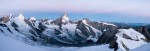 Dawn view of the Matterhorn, Ober Gabelhorn and the Dent Blanche