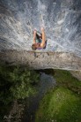Jerome Mowat working the moves on Cry Freedom (8c)
