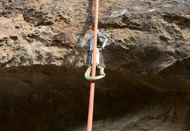 The Bulletproof on the first bolt of a sport route  © UKC Gear