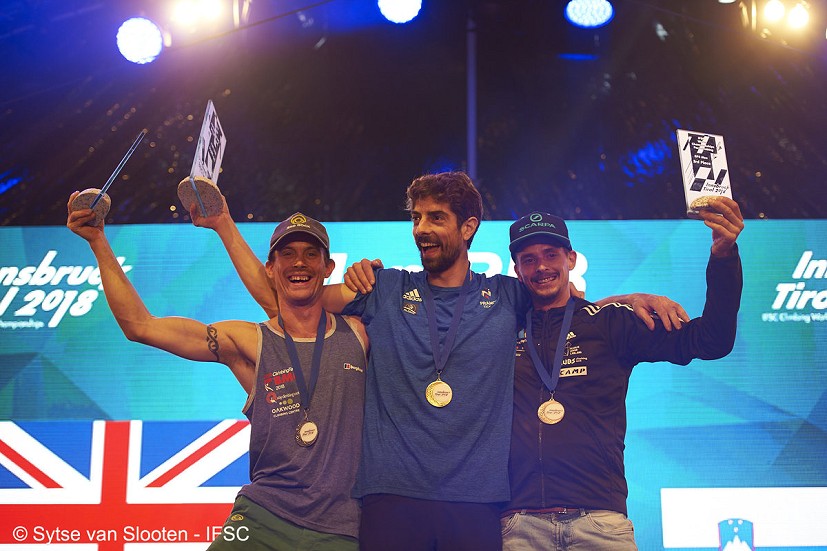 Mikey Cleverdon wins Silver in the men's RP3 category.  © Sytse van Slooten/IFSC