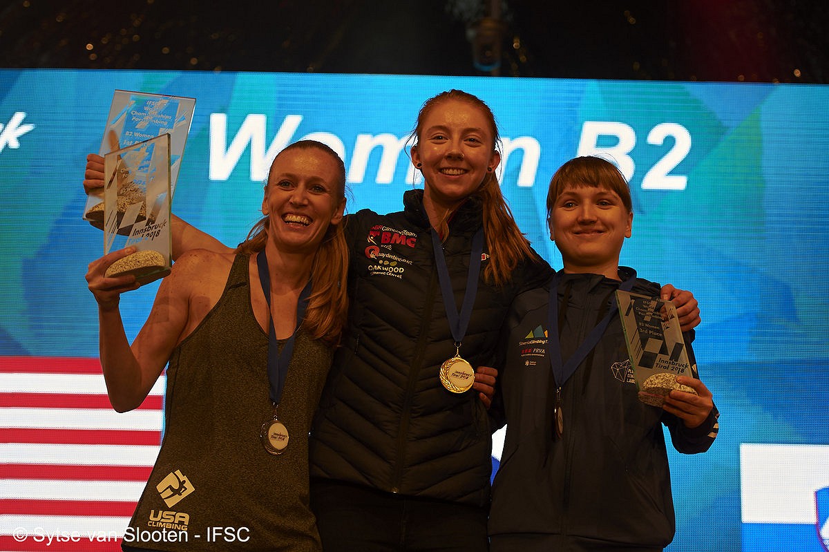 Abbie Robinson: Women's World Champion in the B2 category.  © Sytse van Slooten/IFSC