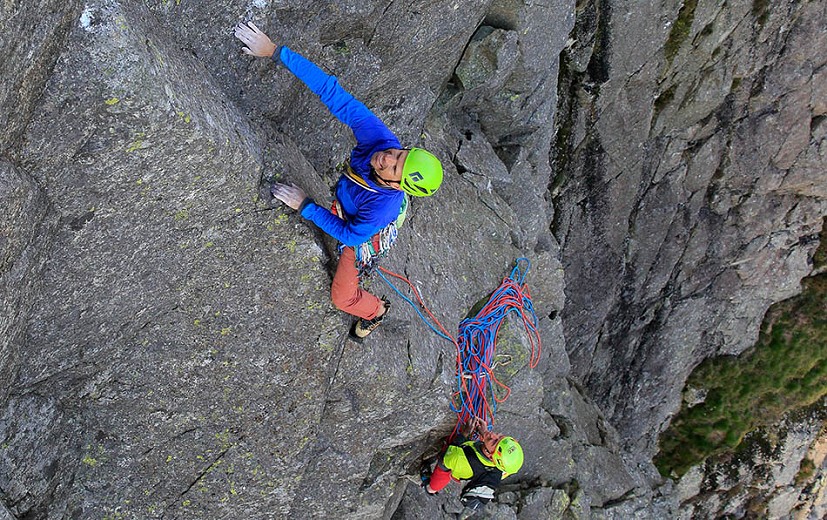 A Petzl Rumba pair in use on Central Pillar on Esk Buttress.  © Mike Hutton