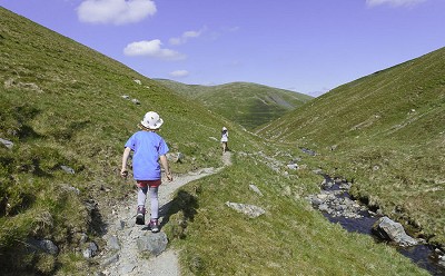 Heading for the top of Cautley Spout  © Dan Bailey - UKHillwalking.com