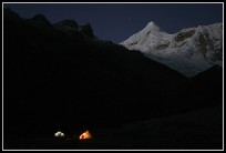 Ishinca Base Camp - Tocclaraju (6032m) behind - Cordillera Blanca