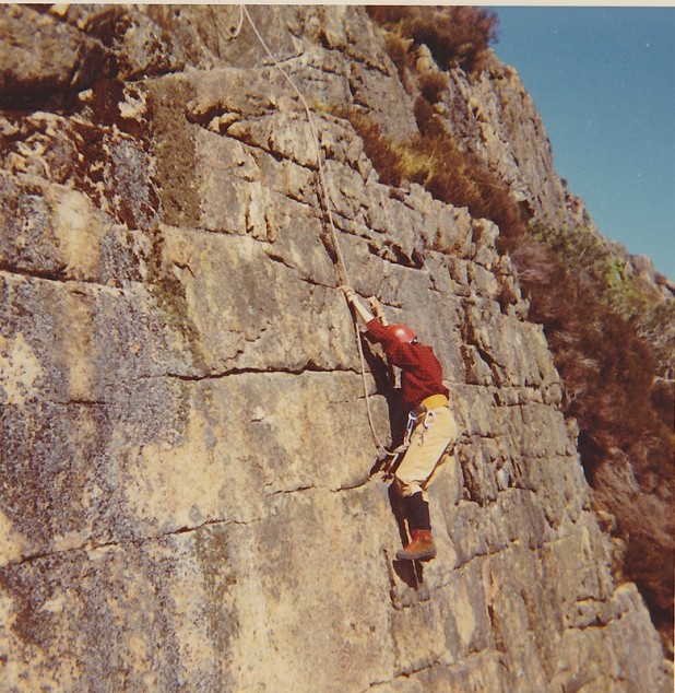 Climbing outfit aged 12.  © Chris Hamper