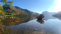 Beautiful calm reflections in Buttermere, The Lake District.