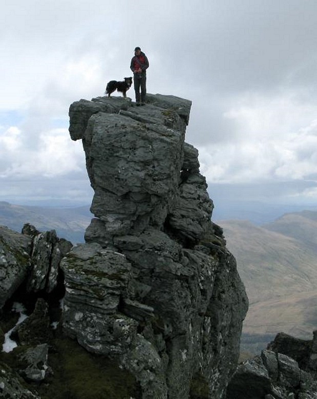 Molly on The Cobbler - she was hoisted up.  © Anne Butler