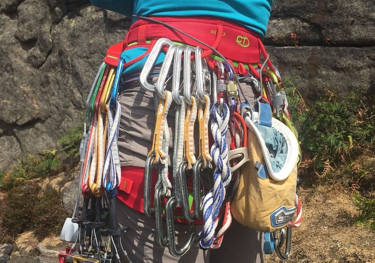 Six gear loops, two ice holster slots and a chalk bag loop = serious carrying power  © UKC Gear