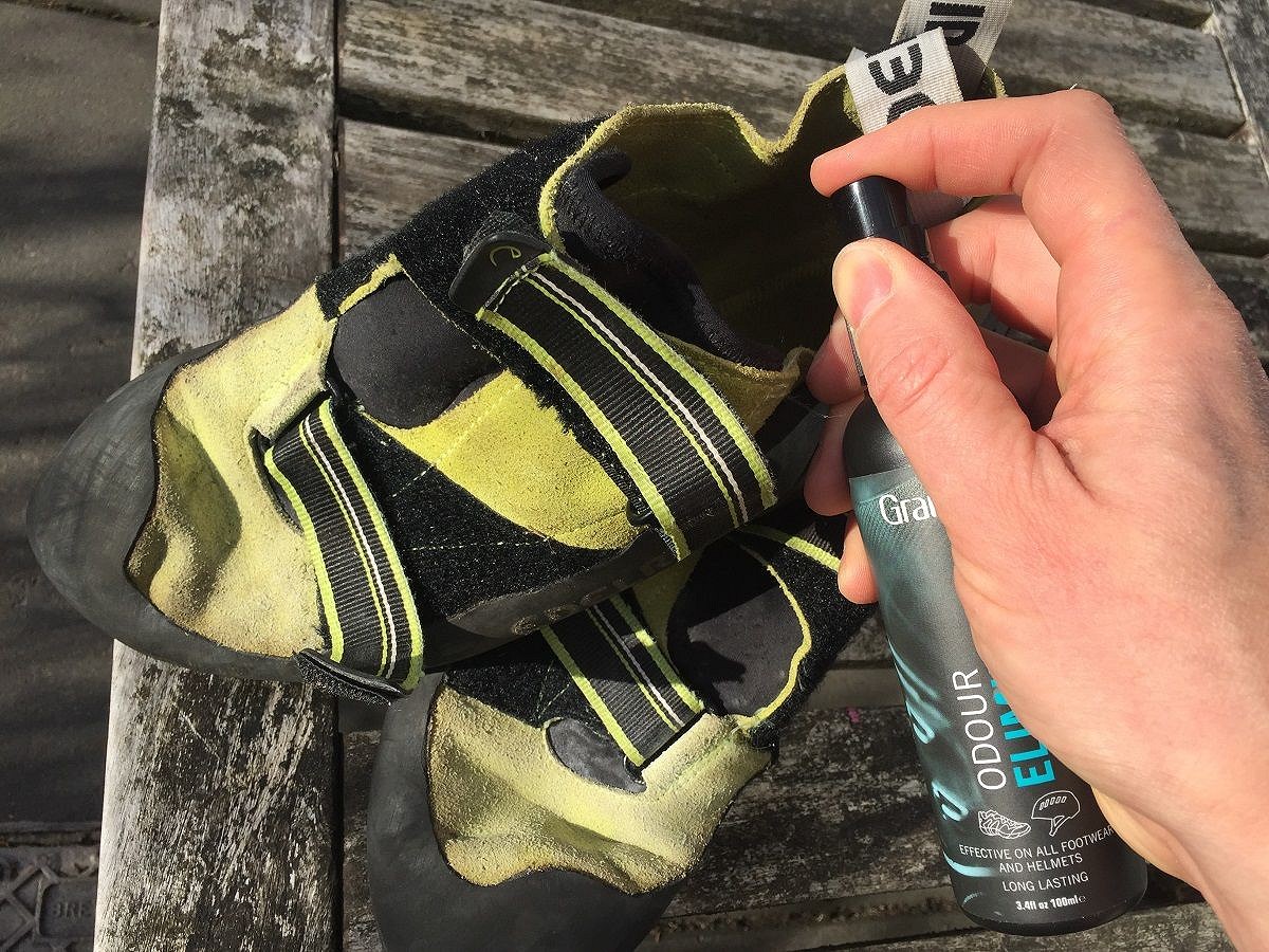 But does it work on old climbing shoes?  © Dan Bailey