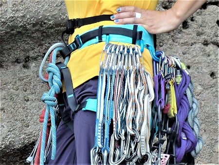 The gear loops are quite shallow, but a rigid 'kicked out' profile keeps gear racked evenly  © UKC Gear