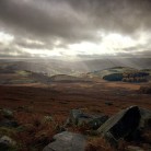 Dramatic autumn skies over stanage
