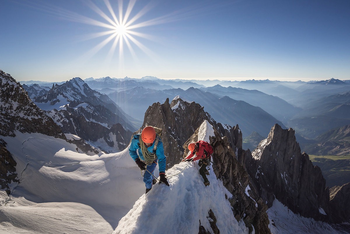 The Innominata Ridge on Mont Blanc.  © Ben Tibbetts