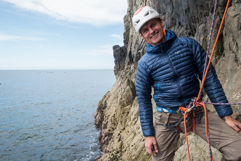 The Cerium is ideal both as a belay jacket and as a jacket to climb in, just beware snagging it!  © UKC Gear