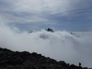 Cloud inversion looking over to Sgurr Alisdair and the great stone chute