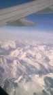 flying over the alps in route to Turin
