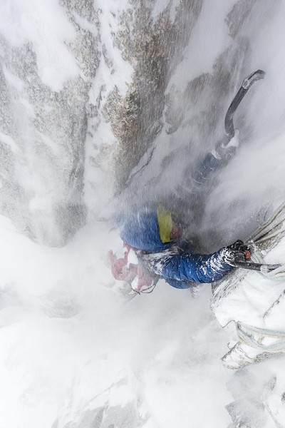 Enjoy the process! The author on a very Scottish feeling Farraon on the North Face of the Grands Montets Ridge in Chamonix. Photo - Tim Oliver  © Tim Oliver