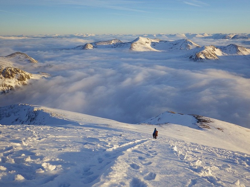 Ben Nevis in winter - whether you're climbing, or only walking, you need footwear that's up to the job  © Jake Phillips