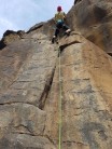 Recently reboulted route at El Poris gorge