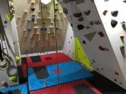 Phase 1 of my home system board and bouldering cave in the garage complete