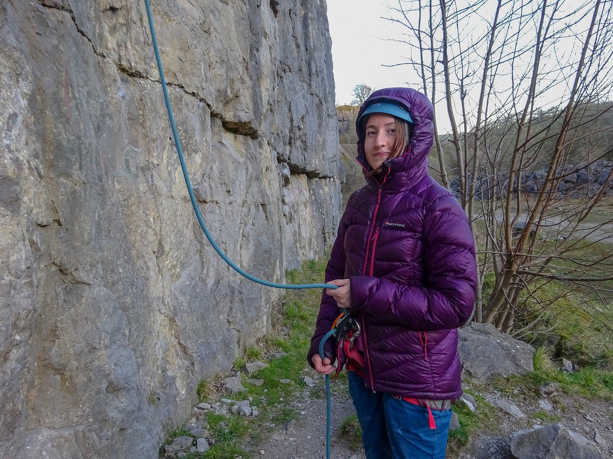 Great for belaying: plenty of space in the hood for a helmet and the front zips up for ease of access  © UKC Gear
