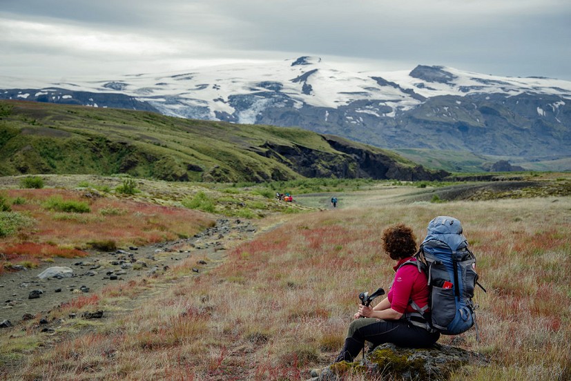 Eyjafjallajökull, which last erupted in 2010, looms over the final part of the trail  © Purple Peak Adventures