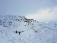 The approach to Sharp Edge before the bad weather hit