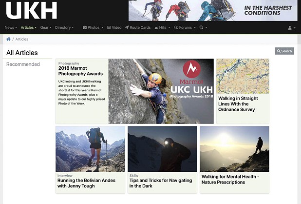 New articles page  © UKC