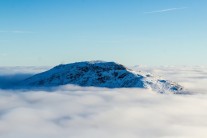 Beinn Narnain summit in winter cloud inversion, January 2019