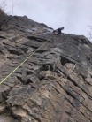 Enjoying the novelty of Sport climbing in Weardale!