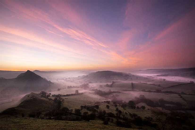 Sunrise over Parkhouse Hill from summit of Chrome Hill.  © Jonathan Bean