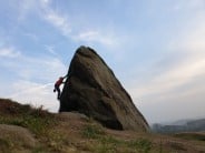 Bouldering on a beautiful February late afternoon