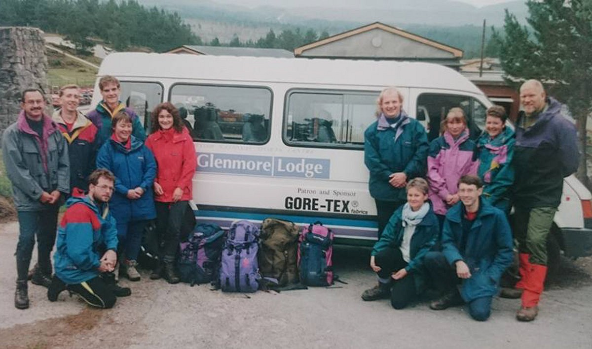 Mountain Leader training course at Glenmore Lodge, 1995. A very youthful me, second from left   © Graham Uney