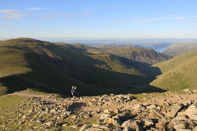 Ullswater and the distant North Pennines from the ascent of Lower Man  © Dan Bailey - UKHillwalking.com