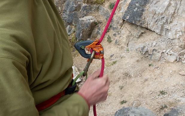 Click Up + from Climbing Technology - holding a fall  © UKC Gear