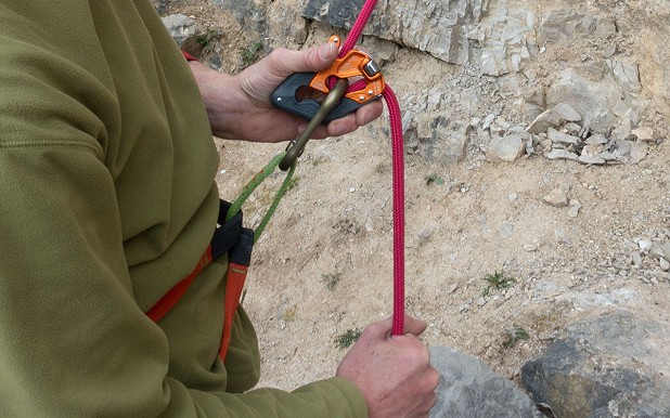 Click Up + from Climbing Technology - lowering off  © UKC Gear