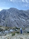 Idwal Slabs in the Ogwen Valley. Absorbing the sights before beginning a climb.